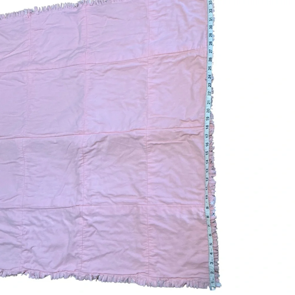 Handmade Pink Rag Quilt‎ Baby Blanket — Brand New